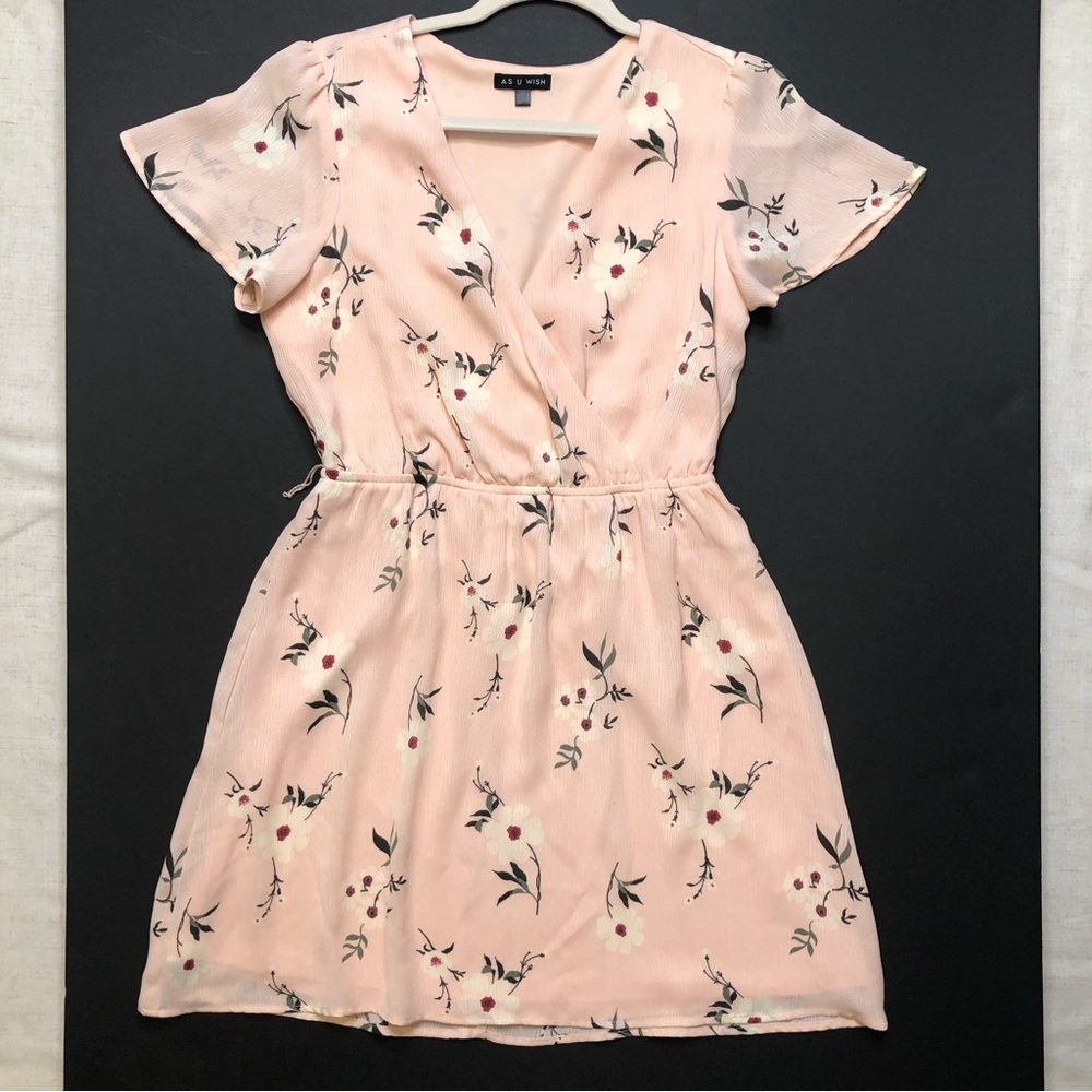 As U Wish Floral Dress Flowy Pink Women’s M